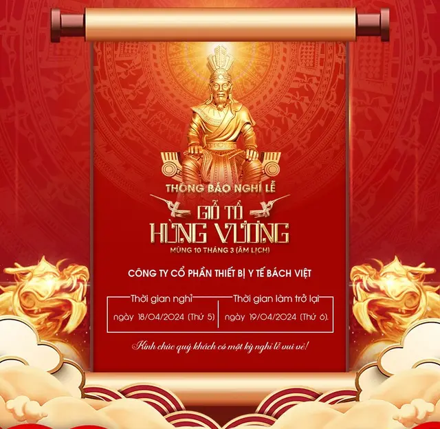 Thông báo nghỉ Lễ Giỗ Tổ Hùng Vương 2024