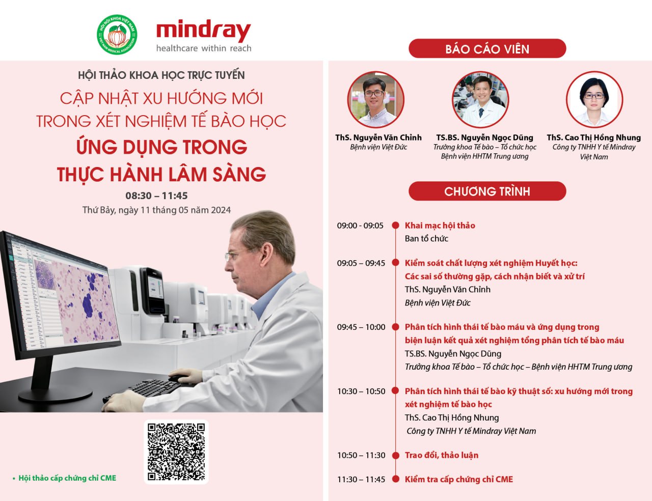 THƯ MỜI THAM DỰ HỘI THẢO TRỰC TUYẾN CỦA HÃNG MINDRAY